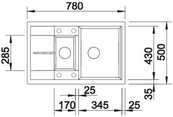 Мийка Blanco METRA 6 S Compact 527297