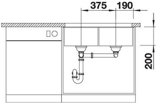 Мийка Blanco SUBLINE 350/350-U 527347