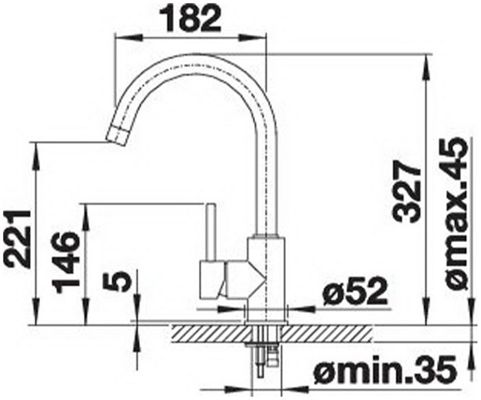 Змішувач Blanco MIDA 526966