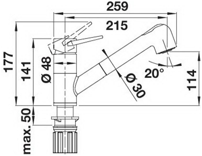 Змішувач Blanco WEGA-S II 526982