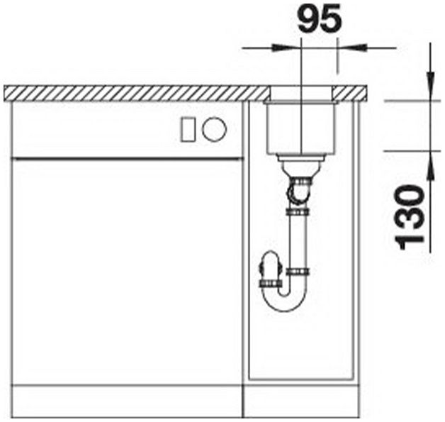 Мийка Blanco SUBLINE 160-U 526802