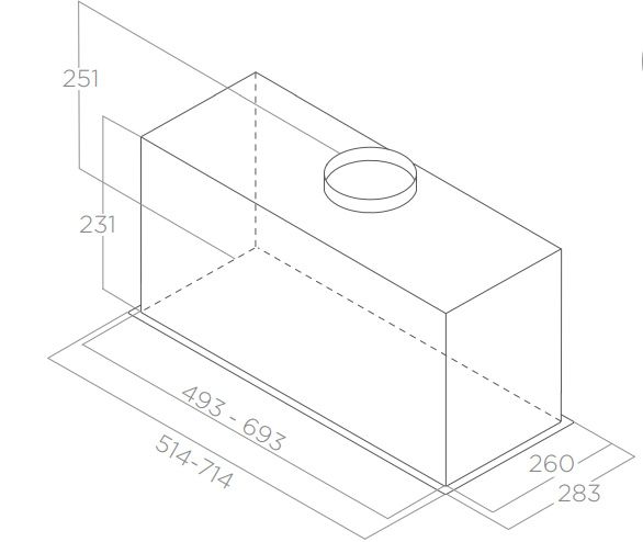 Витяжка Elica FOLD BL MAT/A/72