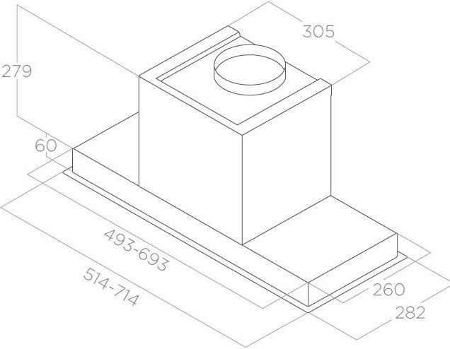 Витяжка Elica HIDDEN 2.0 IX/A/52