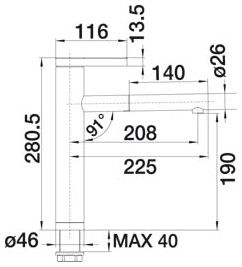 Змішувач Blanco LINEE-S 518445