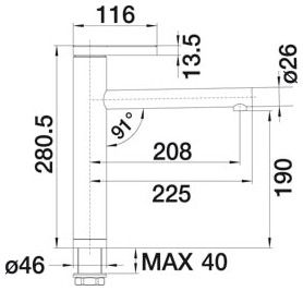 Змішувач Blanco LINEE 517594