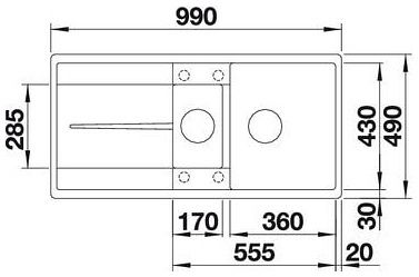 Мийка Blanco METRA 6 S-F 519115