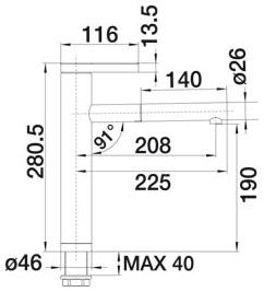 Змішувач Blanco LINEE-S 518438