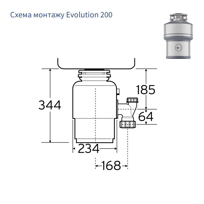 Подрібнювач In-Sink-Erator Evolution 200