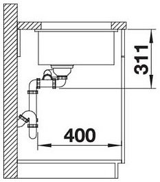 Мийка Blanco SUBLINE 350/150-U кераміка 523746