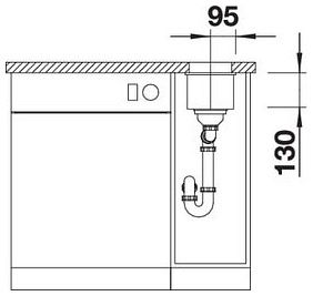 Мийка Blanco SUBLINE 160-U 523398