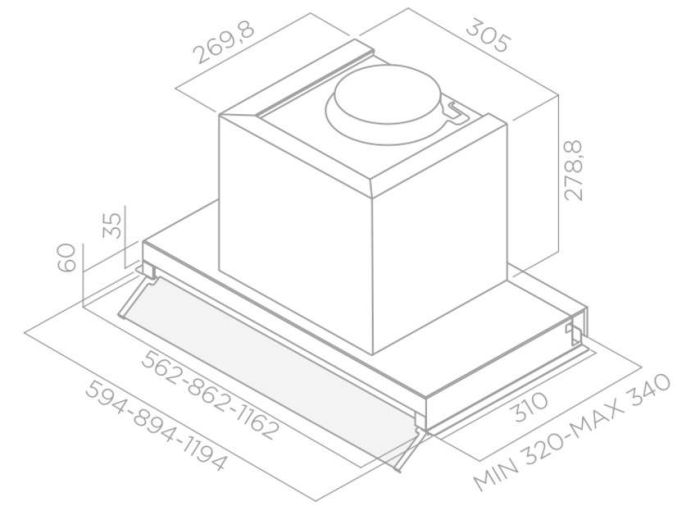 Витяжка Elica BOX IN PLUS IXGL/A/90