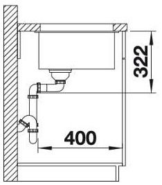 Мийка Blanco SUBLINE 700-U 523446