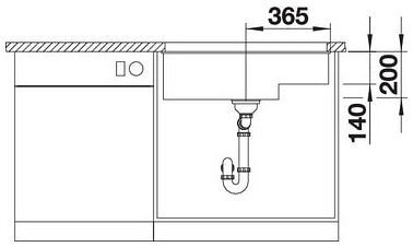 Мийка Blanco SUBLINE 700-U Level 523547