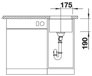 Мийка Blanco SUBLINE 320-U 523406