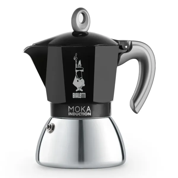 Кавоварка гейзерна Bialetti Moka Induction 6 чашок | 280 мл | чорний (0006936/NP)