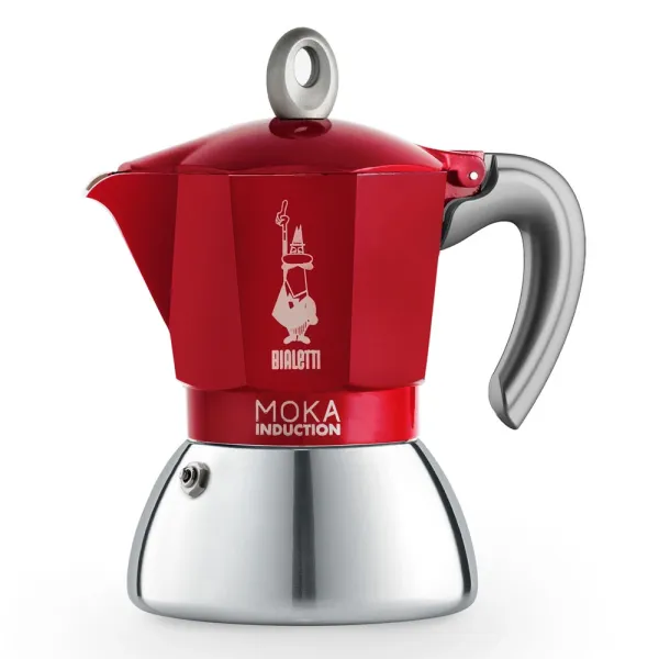 Кавоварка гейзерна Bialetti Moka Induction 4 чашки | 150 мл | червоний (0006944/NP)