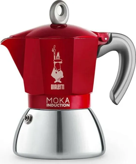 Кавоварка гейзерна Bialetti Moka Induction | 6 чашок | червоний (0006946/NP)