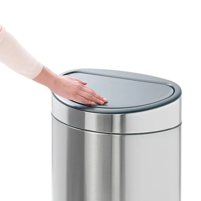 Бак для сміття Brabantia Touch Bin | об'єм 40 л | сріблясто-сірий (114809)