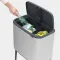 Бак для сміття Brabantia Touch Bin Bo | сріблястий | 2 відра (316227)