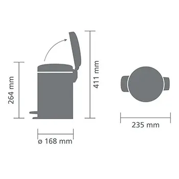 Бак для сміття Brabantia 3л | світло-бежевий (149887)
