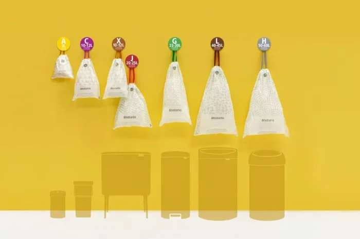 Набір пакетів для сміття Brabantia H | 20 шт | 50-60 л | білий (138706)