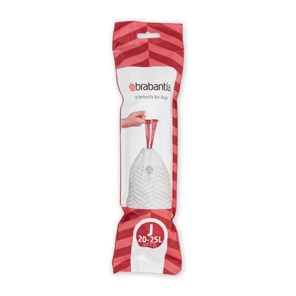 Набір пакетів для сміття Brabantia J | 10 шт | 20-25 л | білі (138324)