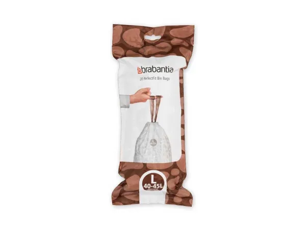 Набір пакетів для сміття Brabantia L | 20 шт | білий (138607)