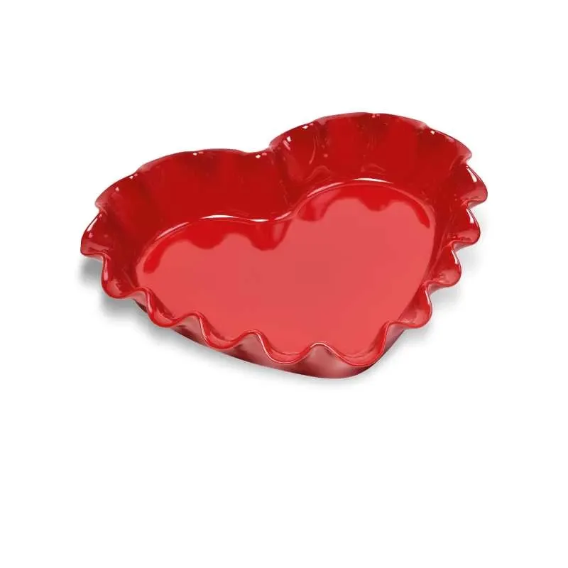 Фото - Форма для выпечки и запекания Emile Henry Форма для випічки  серце | 33х29 см | червоний  (346177)