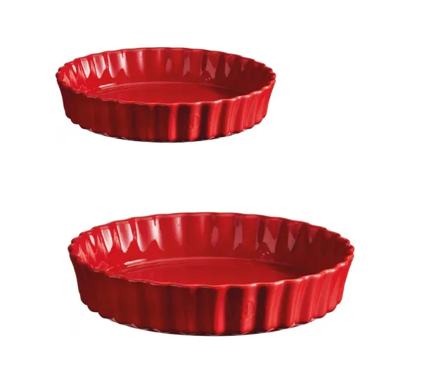 Набір форм для запікання Emile Henry 24 см і 28 см | червоний (2 шт.) (349724)