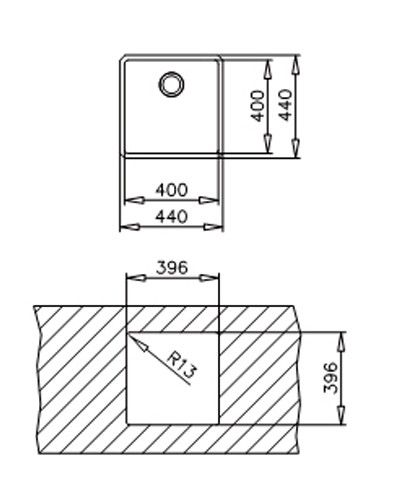 Мийка Teka BE LINEA 40.40 115000064