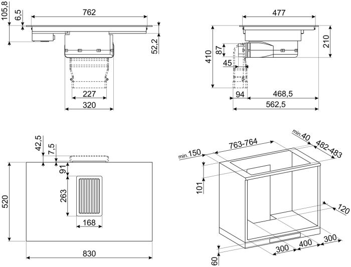 Варильна поверхня Smeg HOBD682R1