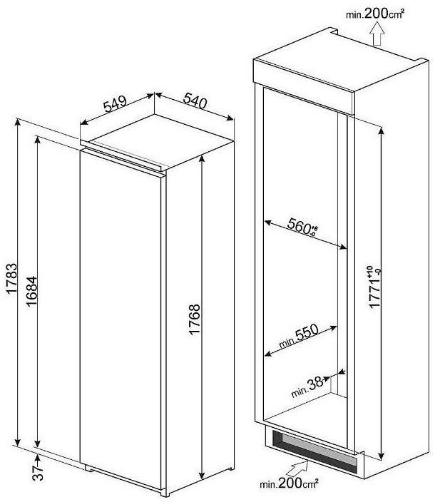 Холодильник Smeg S8L1721F