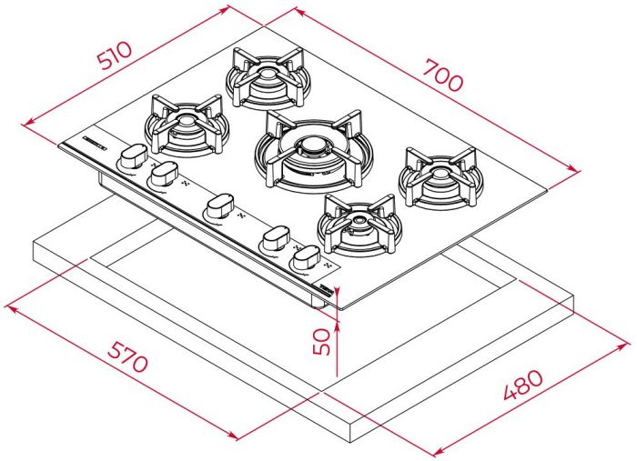 Варильна поверхня Teka GBC 75-G1 INFINITY 112570220