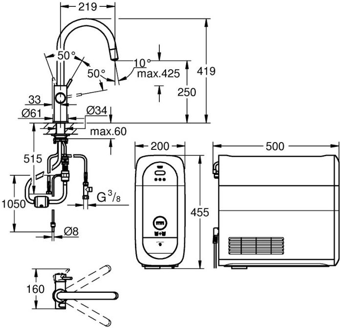 Змішувач GROHE BLUE HOME 31541000