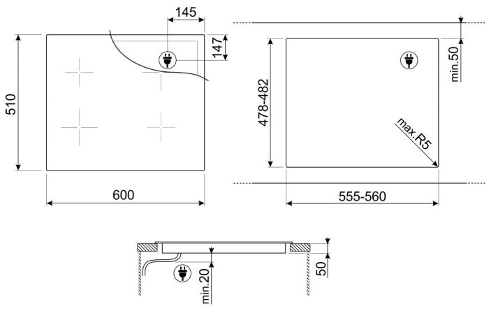 Варильна поверхня Smeg SIM1644DG
