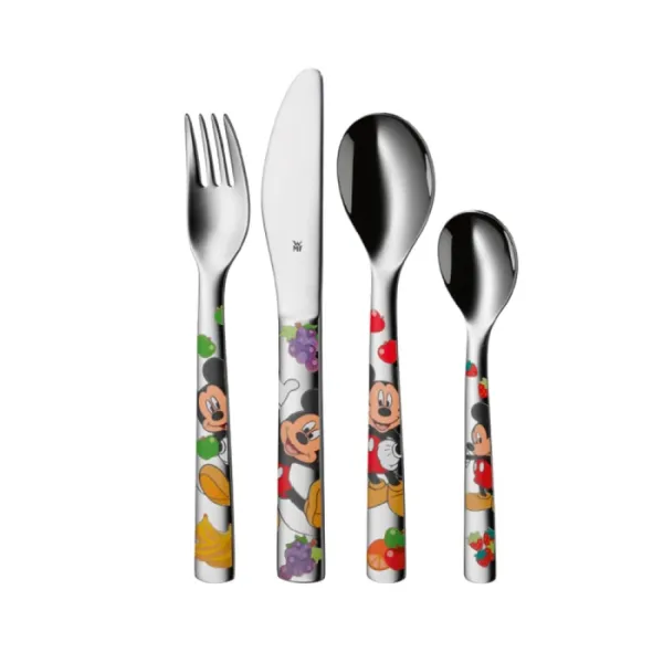 Набір столових приладів WMF Mickey Mouse | дитячий | 4 предмети (12 8295 6040)